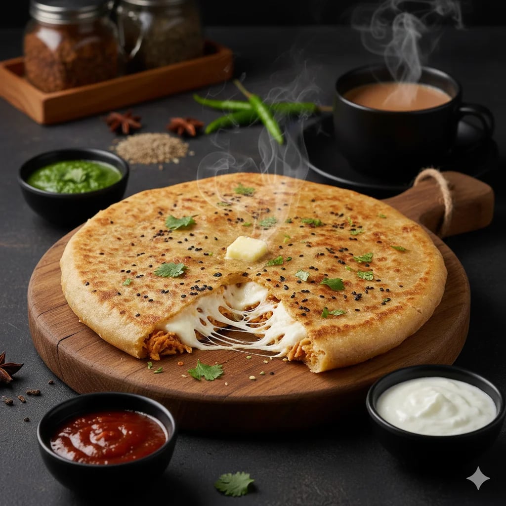 Chicken Cheese Paratha